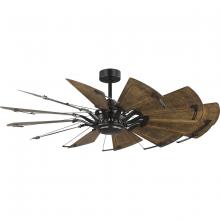  P250098-129 - Springer II Collection 60-in Twelve-Blade Architectural Bronze Modern Farmhouse Windmill Ceiling Fan