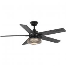  P250101-31M-30 - Schaal Collection 52 in. Five-Blade Matte Black Coastal Ceiling Fan with Integrated LED Light