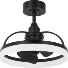  P250115-31M-30 - Shear Collection Oscillating Three-Blade Matte black Ceiling Fan with Matte Black Blades