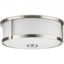  P350254-009 - Gilliam Collection 12--5/8 in. Two-Light Brushed Nickel New Traditional Flush Mount