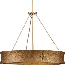  P400357-205 - Lusail Collection 5-Light Soft Gold Luxe Industrial Chandelier
