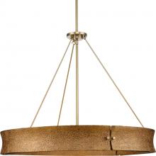  P400358-205 - Lusail Collection Six-Light Soft Gold Luxe Industrial Chandelier