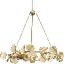  P400359-176 - Laurel Collection Six-Light Gilded Silver Transitional Chandelier