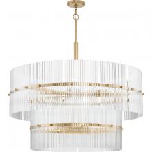  P400390-205 - Seville Collection Nine-Light Soft Gold Contemporary Chandelier