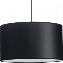  P500387-193 - Markor Collection Three-Light Black Parchment Shade Transitional Pendant