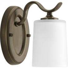  P2018-20 - Inspire Collection One-Light Antique Bronze Etched Glass Traditional Bath Vanity Light