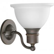  P3161-20 - Madison Collection One-Light Antique Bronze Etched Glass Traditional Bath Vanity Light