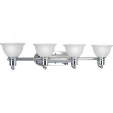  P3164-15 - Madison Collection Four-Light Polished Chrome Etched Glass Traditional Bath Vanity Light