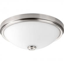  P350008-009-30 - One-Light 19" LED Linen Glass Flush Mount