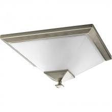  P3852-09 - Clifton Heights Collection Brushed Nickel Two-Light 15" Flush Mount