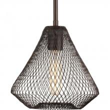  P5338-20 - Mesh Collection One-Light Antique Bronze Farmhouse Pendant Light