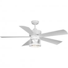  P250011-028-WB - Midvale Collection 5-Blade White 56-Inch AC Motor Coastal Ceiling Fan