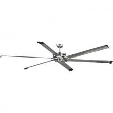  P250030-009 - Huff Collection Indoor/Outdoor 96" Six-Blade Brushed Nickel Ceiling Fan