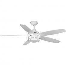  P250036-028-30 - Albin Collection 54" Indoor/Outdoor Five-Blade White Ceiling Fan