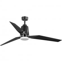  P250038-231-30 - Bixby Collection 60" Indoor/Outdoor Three-Blade Black Chrome Ceiling Fan
