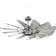  P250065-081 - Springer Collection 52-Inch Antique Nickel 12-Blade DC Motor Windmill Ceiling Fan