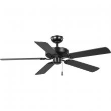  P250066-31M - AirPro Energy Star-Rated 52-Inch Matte Black 5-Blade AC Motor Traditional Ceiling Fan