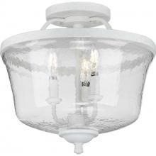  P350148-151 - Bowman Collection Cottage White Three-Light Semi-Flush Convertible