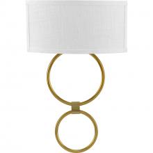  P710058-109-30 - LED Shaded Sconce Collection Brushed Bronze One-Light Circle LED Wall Sconce