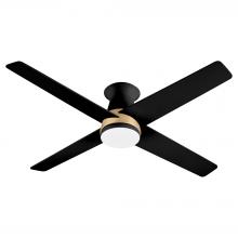 Cyan Designs 11984 - Santa Ana 52" Ceiling Fan Matte Black Aged Brass w - Matte black blades