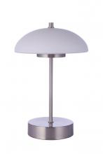  86270R-LED - Indoor/Outdoor Rechargeable Dimmable LED Portable Lamp in Brushed Polished Nickel