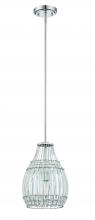  P595CH1 - 1 Light Mini Pendant with Rods in Chrome