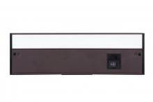  CUC3012-BZ-LED - 12" Under Cabinet LED Light Bar in Bronze (3-in-1 Adjustable Color Temperature)