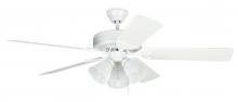  BLD52MWW5C3 - 52" Builder Deluxe in Matte White w/ Matte White Blades