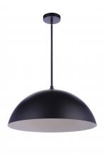  P1000FB-LED - 23.25â€ Diameter Sculptural Statement Dome Pendant in Flat Black