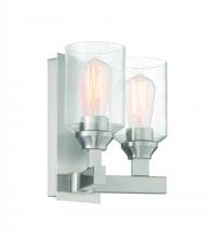  53162-BNK - Chicago 2 Light Wall Sconce in Brushed Polished Nickel