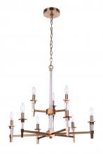  53229-SB - Tarryn 9 Light Chandelier in Satin Brass