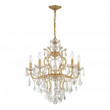  4455-GA-CL-MWP - Filmore 6 Light Hand Cut Crystal Antique Gold Chandelier