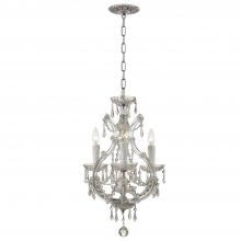  4473-CH-CL-MWP - Maria Theresa 4 Light Hand Cut Crystal Polished Chrome Mini Chandelier