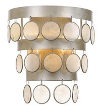  6002-SA - Coco 2 Light Antique Silver Sconce