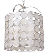  6007-SA - Coco 6 Light Antique Silver Chandelier