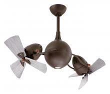  AQ-TB-WDBW - Acqua 360° rotational 3-speed ceiling fan in textured bronze finish with solid barn wood blades and