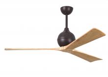  IR3-TB-LM-60 - Irene-3 three-blade paddle fan in Textured Bronze finish with 60" light maple tone blades.