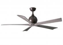  IR5-TB-BW-60 - Irene-5 five-blade paddle fan in Textured Bronze finish with 60" solid barn wood tone blades.