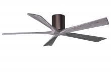  IR5H-BB-BW-60 - Irene-5H five-blade flush mount paddle fan in Brushed Bronze finish with 60” solid barn wood ton