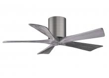  IR5H-BP-BW-42 - Irene-5H five-blade flush mount paddle fan in Brushed Pewter finish with 42” solid barn wood ton