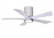  IR5HLK-BW-MWH-42 - IR5HLK five-blade flush mount paddle fan in Barn Wood finish with 42” solid matte white wood bla