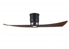  LW-BK-WA - Lindsay ceiling fan in Matte Black finish with 52" solid walnut tone wood blades and eco-frien