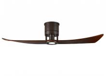  LW-TB-WA - Lindsay ceiling fan in Textured Bronze finish with 52" solid walnut tone wood blades and eco-f