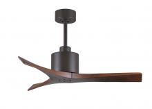  MW-TB-WA-42 - Mollywood 6-speed contemporary ceiling fan in Textured Bronze finish with 42” solid walnut tone