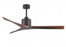  MW-TB-WA-60 - Mollywood 6-speed contemporary ceiling fan in Textured Bronze finish with 60” solid walnut tone