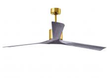  NKXL-BRBR-BW-72 - Nan XL 6-speed ceiling fan in Brushed Brass finish with 72” solid barn wood tone wood blades