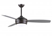  T24-TB-MWHBN-52 - T-24 52" Ceiling Fan in Textured Bronze and reversible Matte White/Brushed Nickel Blades
