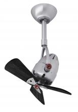  DI-BN-WDBK - Diane oscillating ceiling fan in Brushed Nickel finish with solid matte black wood blades.