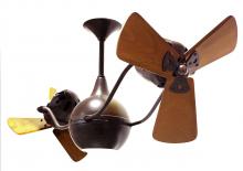  VB-BZZT-WD - Vent-Bettina 360° dual headed rotational ceiling fan in bronzette finish with solid sustainable m