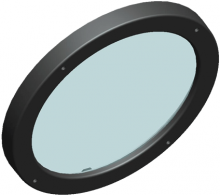  LFGNLEDB - DECORATIVE LENS & DOOR FRAME REPLACEMENT GNLED BLACK WITH FROSTED LENS